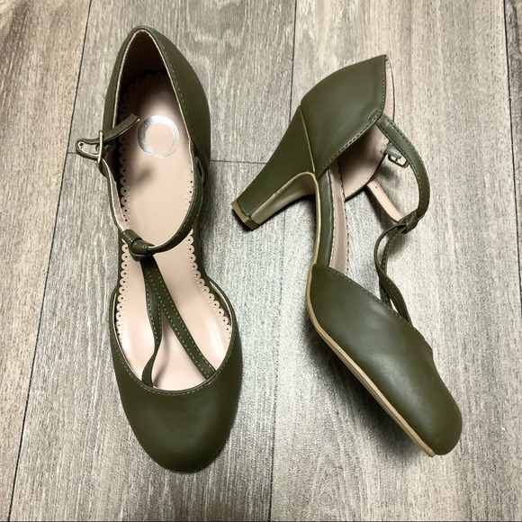Journee Collection Shoes - Journee Collection Olive Pumps Heels 8